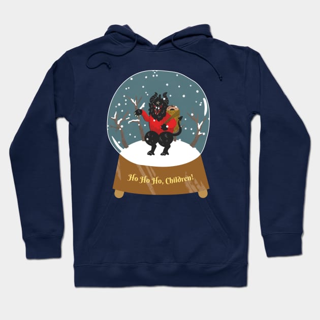 Ho Ho Ho Children Krampus is coming Christmas Fun Hoodie by Witchy Ways